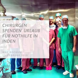 Arzt hilft Verbrennungsopfern und Säureopfer in Indien